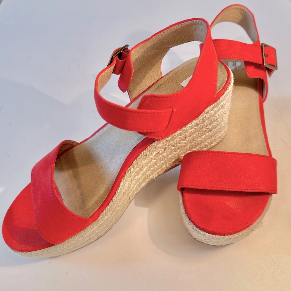 BP Red Platform Sandals